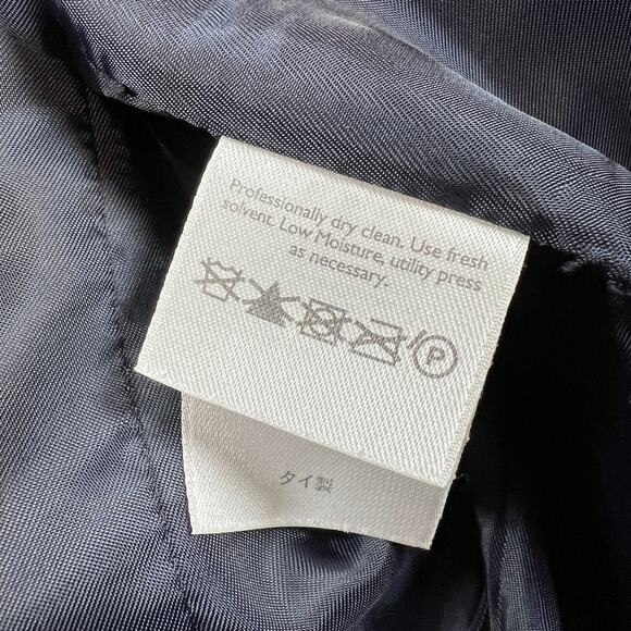 Eddie Bauer Linen Blazer Jacket Men's M Tall Navy Blue 3 Button Sport Coat - Picture 7 of 11